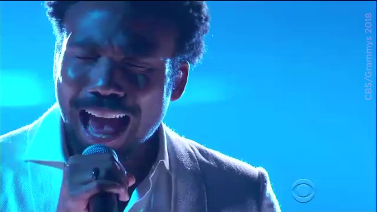preview for Childish Gambino and JD McCrary perform 'Terrfied' at the Grammys
