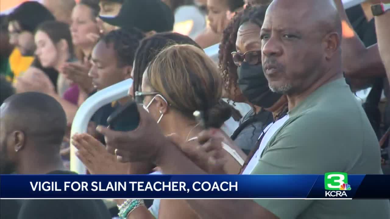 Community holds vigil for football coach, teacher killed in downtown Sacramento shooting