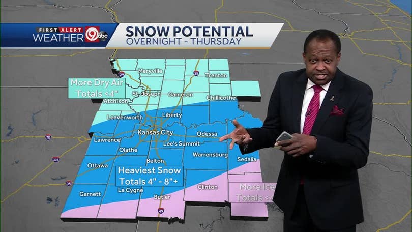 Kansas City winter storm timeline for ice, snow