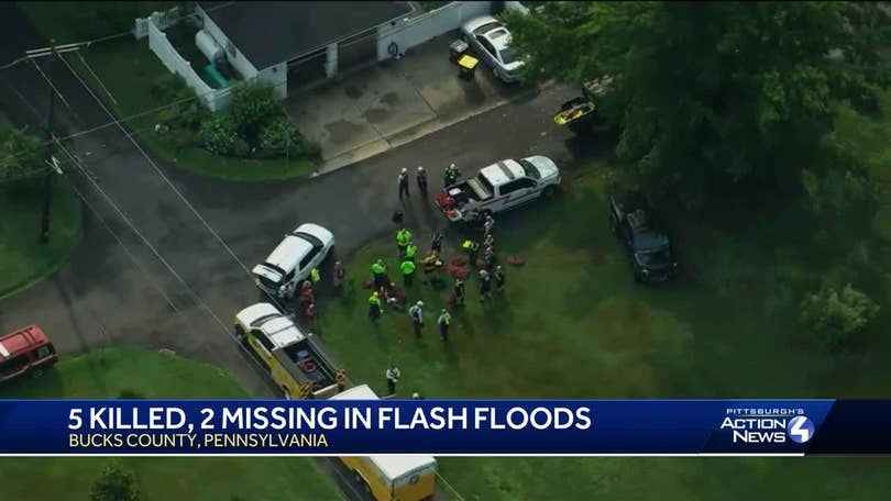 Search called off for baby washed away in Pennsylvania flash flood