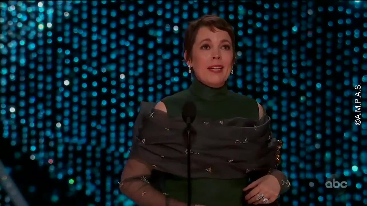 preview for Olivia Colman makes hilarious speech as she accepts Oscar for Best Actress