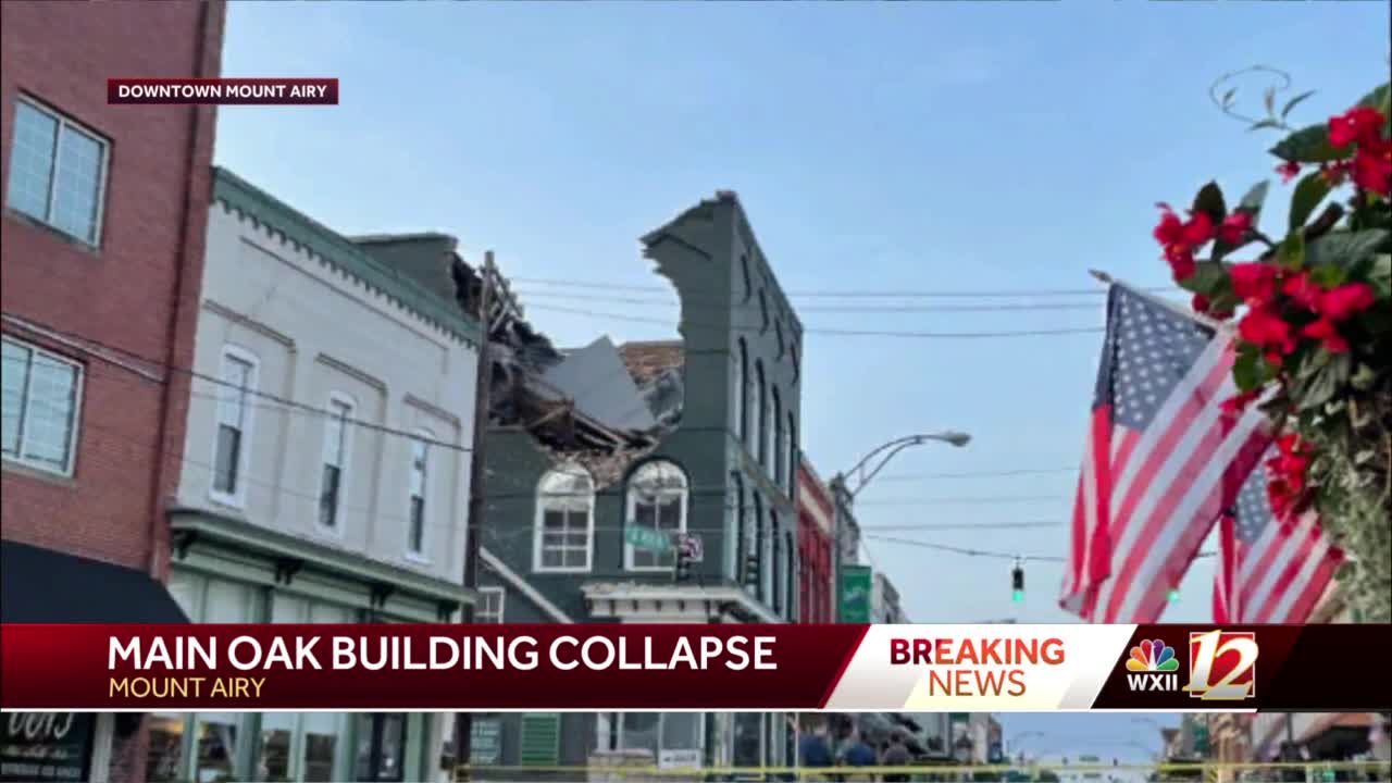 Main Oak Building in downtown Mount Airy partially collapses