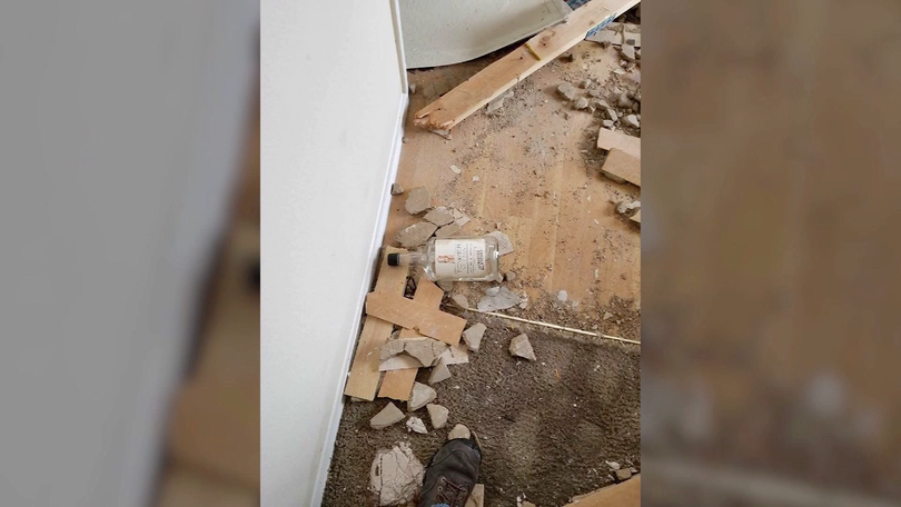 Dramatic Moment Apartment Floor Collapses During Homecoming Party Caught On Tape