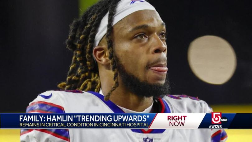 Damar Hamlin shows 'signs of improvement' while still in ICU in critical  condition, Bills say, after mid-game cardiac arrest