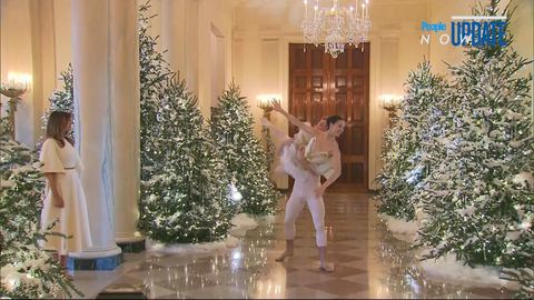 preview for Melania Trump Unveils White House Christmas Decor, Reigniting Lies About Obama and Nativity Scene