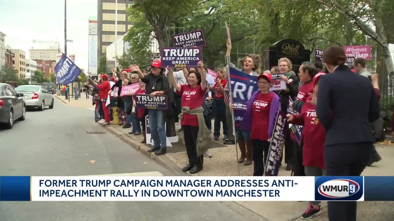 Trump supporters gather in Manchester