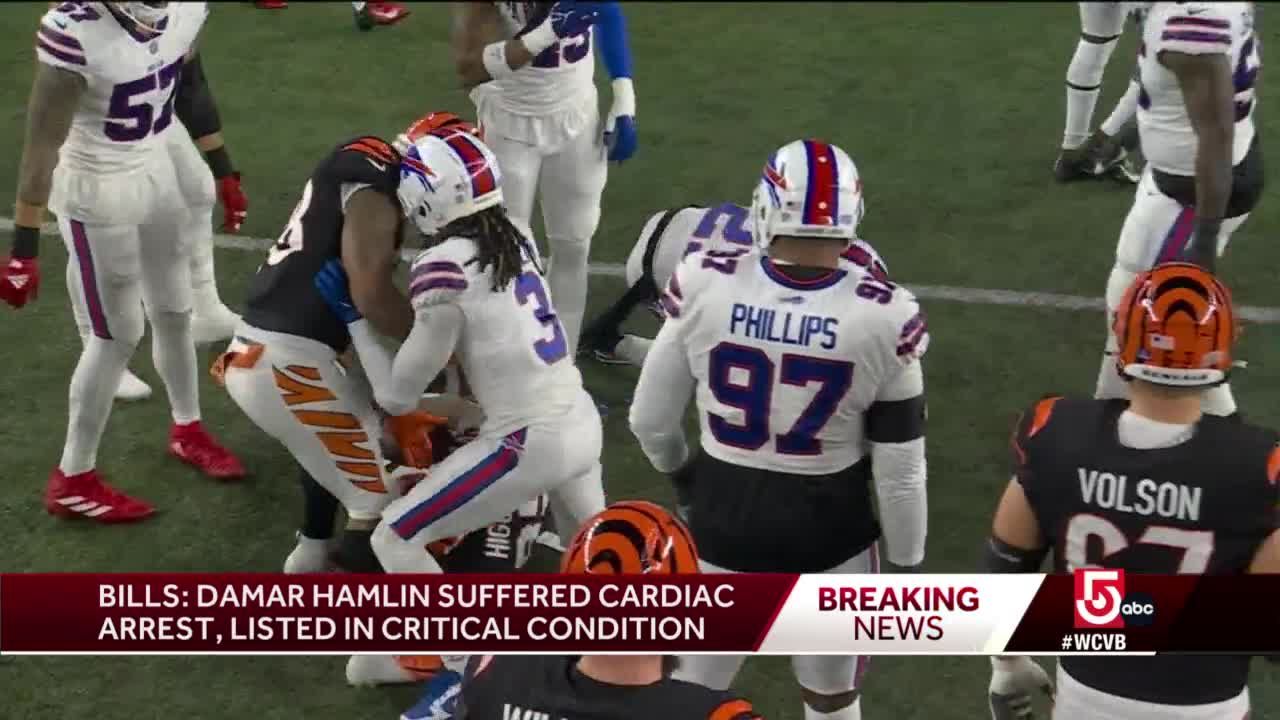 Bills' Damar Hamlin in critical condition after cardiac arrest on