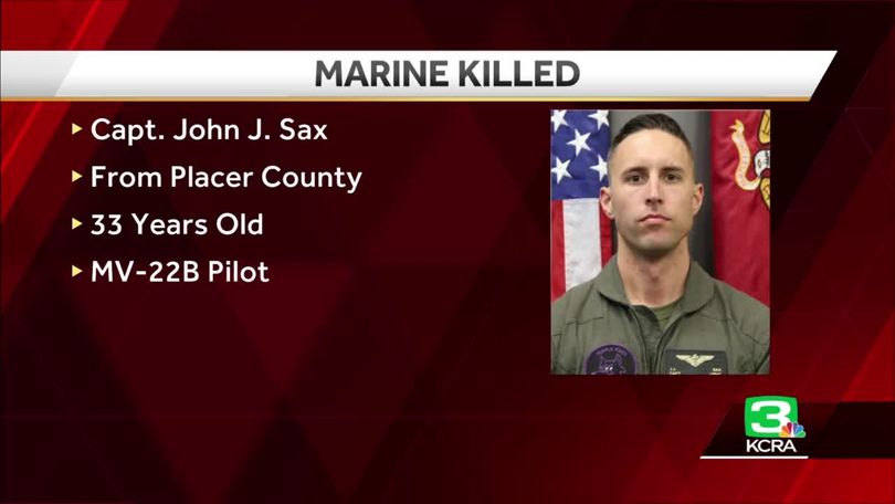 Capt. John Sax among 5 killed in Osprey crash in CA desert