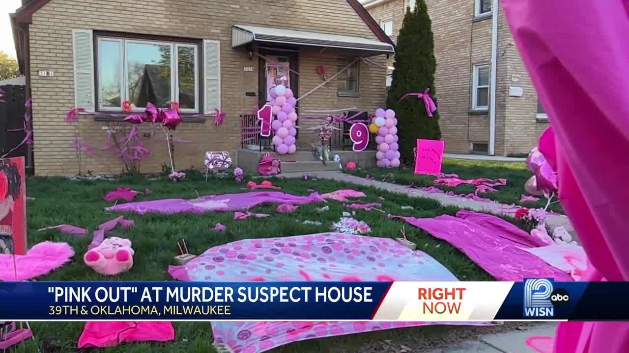 'Pink Out' tributes continue at home of accused killer Maxwell Anderson
