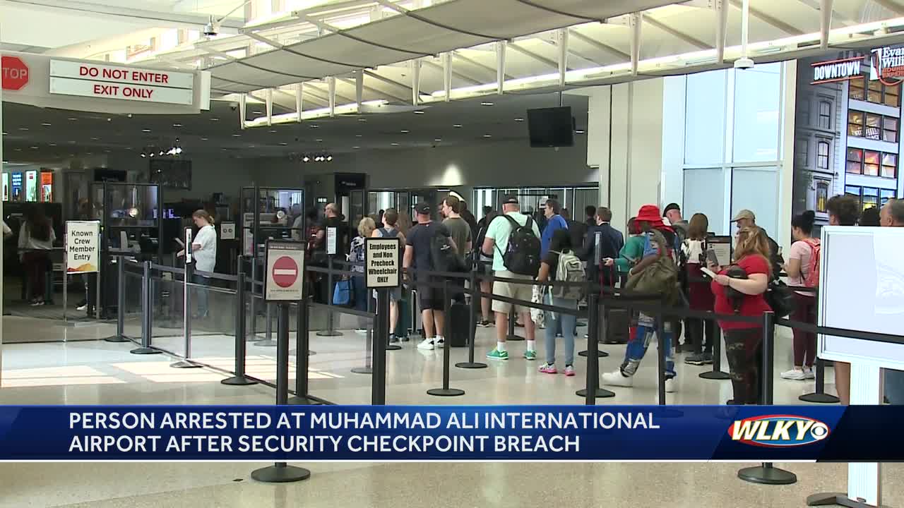 Person arrested at Muhammad Ali International Airport after TSA security checkpoint breach