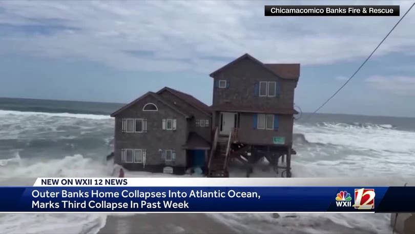 North Carolina house collapses on the outer banks