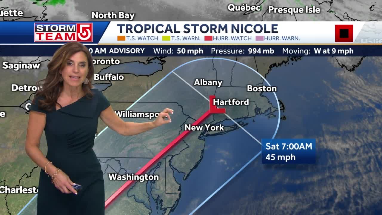 As Nicole strengthens while approaching Florida, how will its remnants  impact Boston?