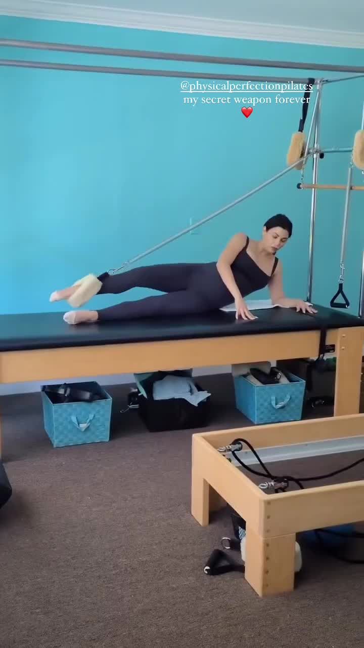 preview for Jenna Dewan does reformer pilates in a SKIMS bodysuit while heavily pregnant