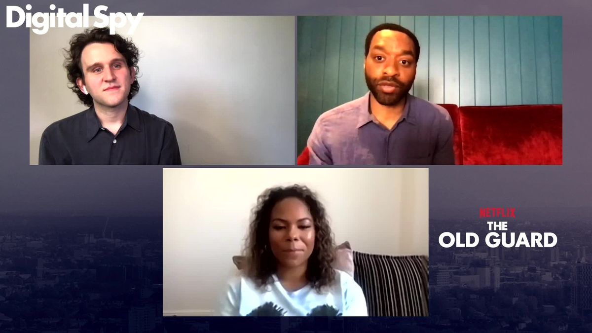 preview for Chiwetel Ejiofor & Harry Melling discuss their roles in The Old Guard