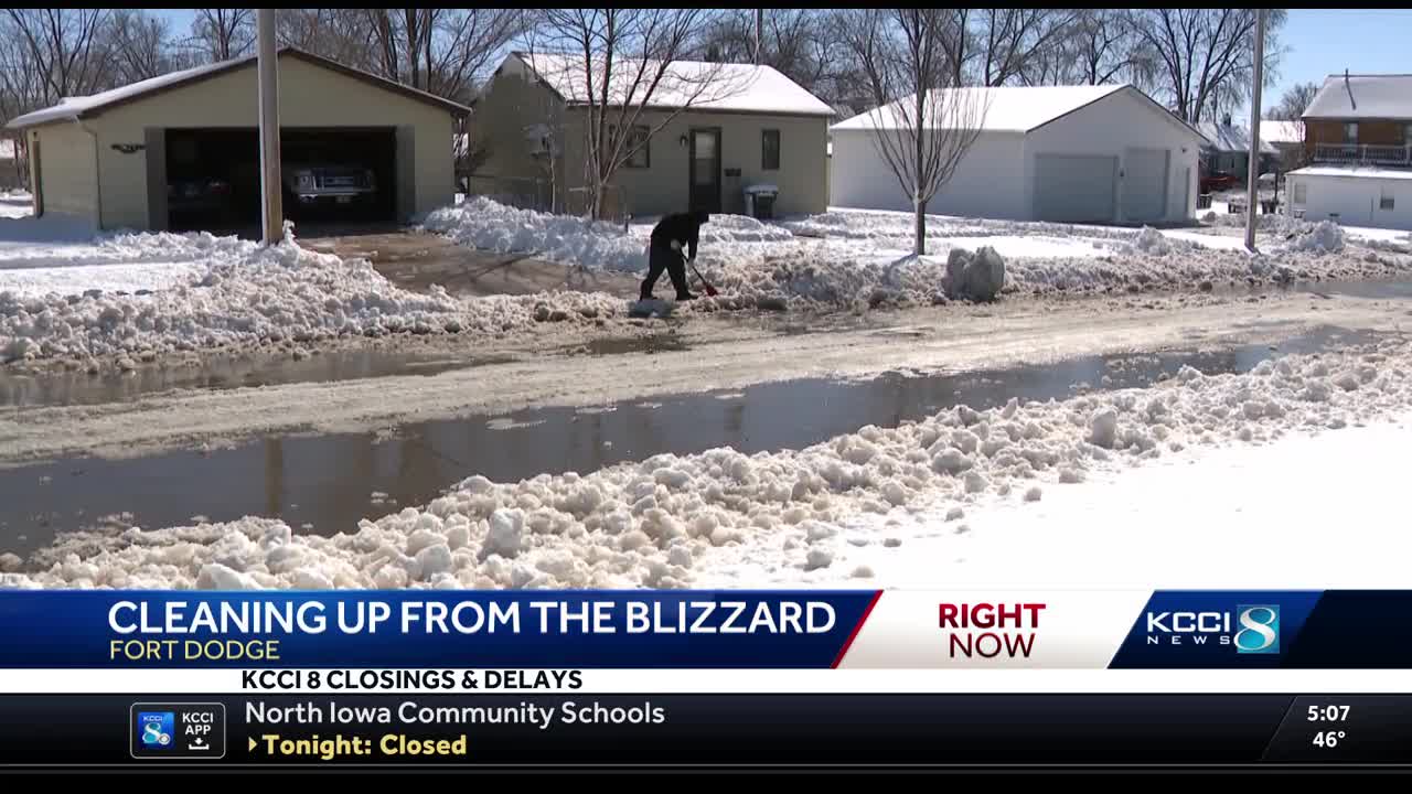 Northwest Iowa digs out after Wednesday's blizzard