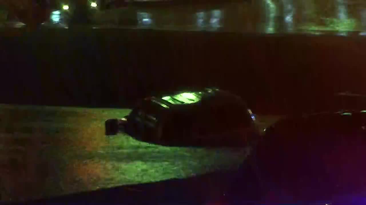 Vehicle under water near OnCue in Moore