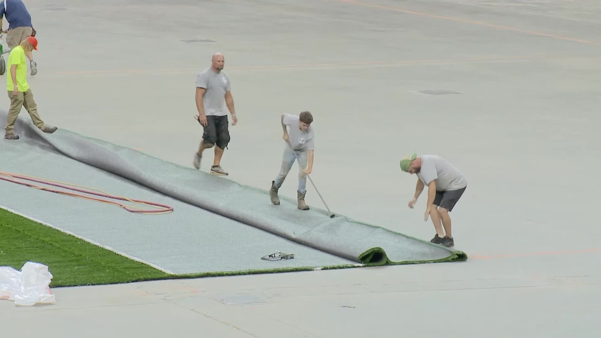 Caesars Superdome - The turf installation is underway, which means we're  one step closer to the New Orleans Saints kicking off a new NFL season!  Will you be in the #CaesarsSuperdome when