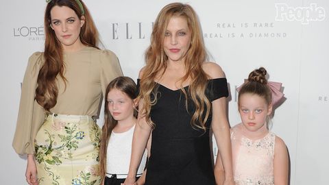 preview for Lisa Marie Presley Steps Out with Three Lookalike Daughters in Rare Red Carpet Appearance