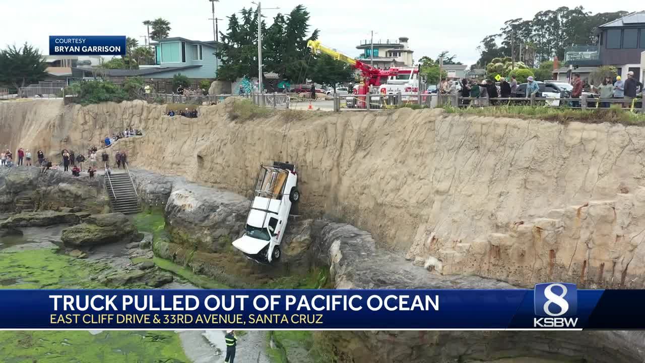 Man who crashed over Santa Cruz cliff identified still hospitalized