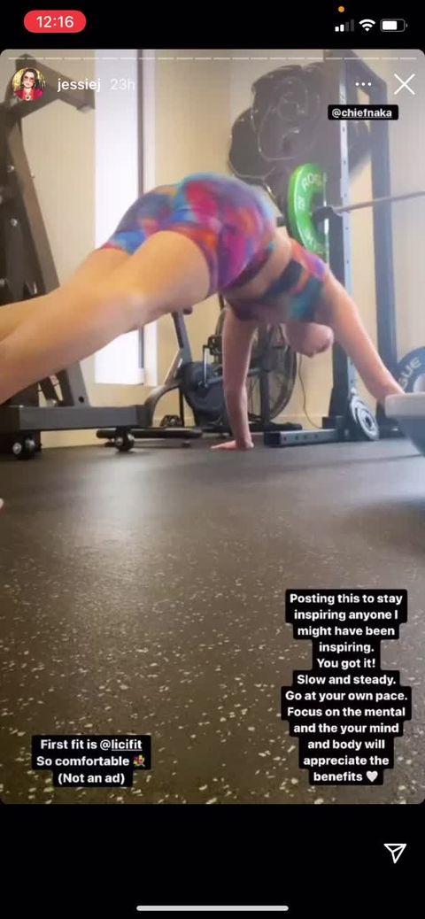 preview for Jessie J Shares Her Intense Workout On Instagram Stories