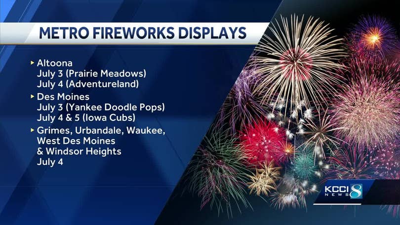 Firework shows to light up metro this week