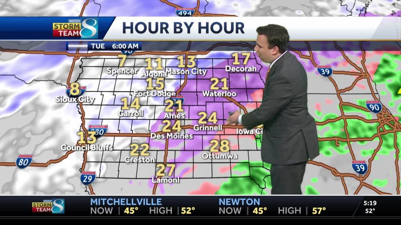 Forecast A mix of snow and Ice for parts of Iowa