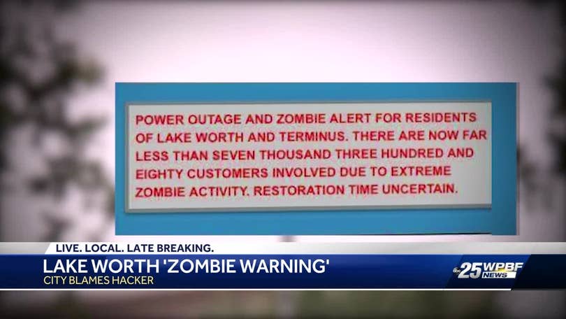 Florida city warns of 'extreme zombie activity' during power outage, Florida