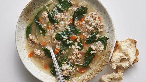 preview for Meals on the Run: Quick-Cooking Barley & Kale Soup
