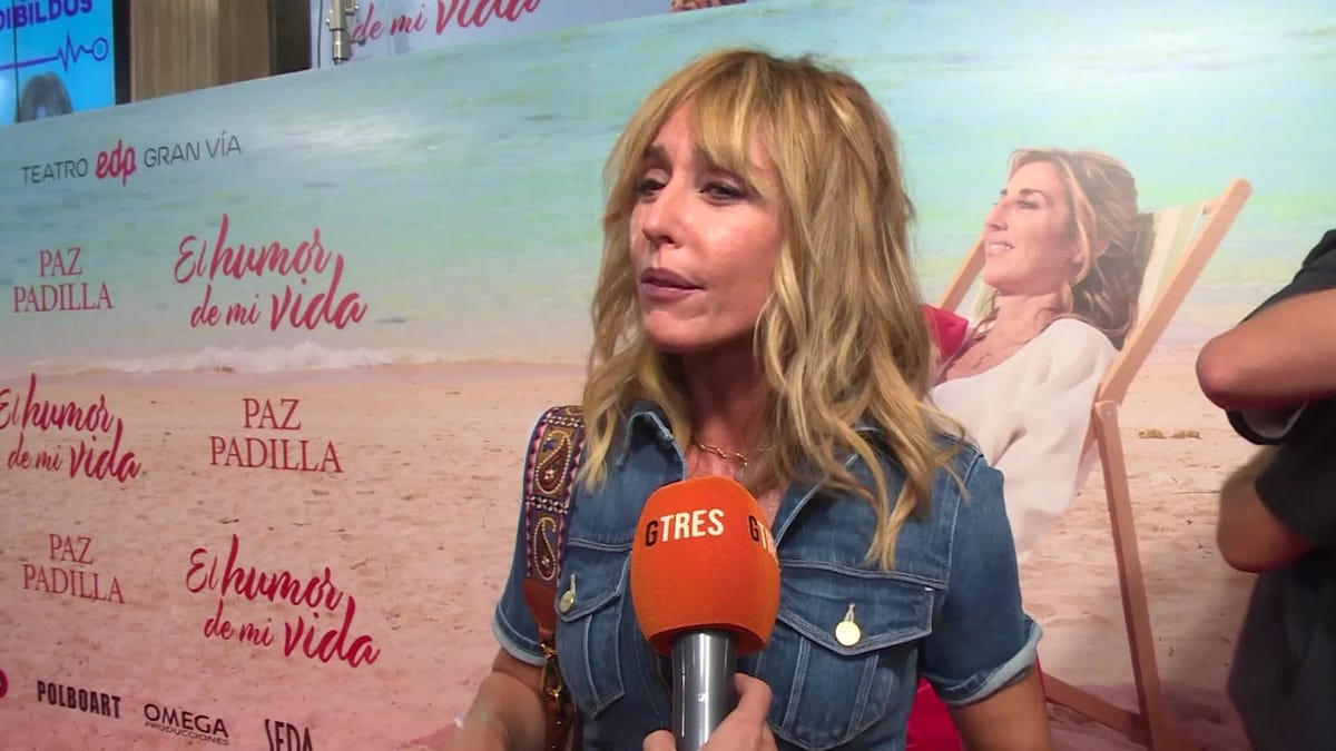 emma garcía en el estreno de 'el humor de mi vida', la obra de teatro de paz padilla en madrid