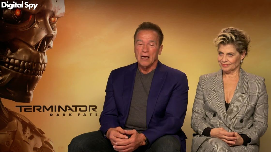 preview for Terminator: Dark Fate stars Arnold Schwarzenegger and Linda Hamilton on the sequel