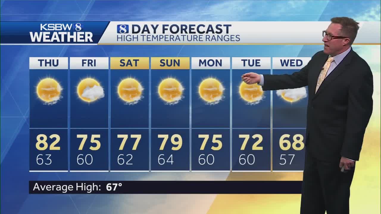 Mild to Warm Thursday as temperatures drop throughout the weekend