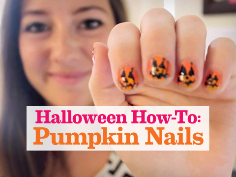preview for Halloween How-To: Pumpkin Nails