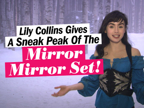 preview for Lily Collins Gives Seventeen A Sneak Peak Of The Mirror Mirror Set!