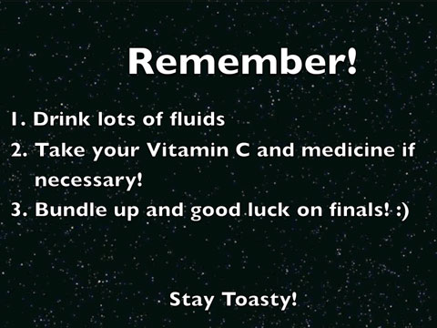 preview for Stay Healthy For Finals!