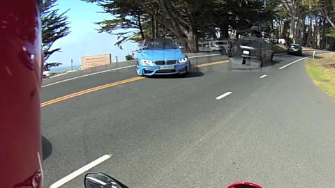 preview for Undisguised 2015 BMW M3 Sedan Captured on Video by Lucky Motorcyclist