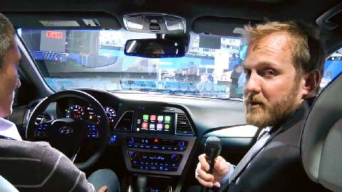 preview for Apple CarPlay in 2015 Hyundai Sonata: 2014 New York Auto Show