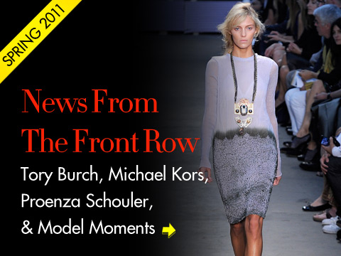 News From the Front Row: Tory Burch, Michael Kors, Proenza Schouler and  Model Moments Video Clip