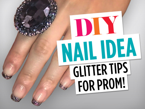 preview for Try Glitter Nail Tips to Match Your Prom Dress!