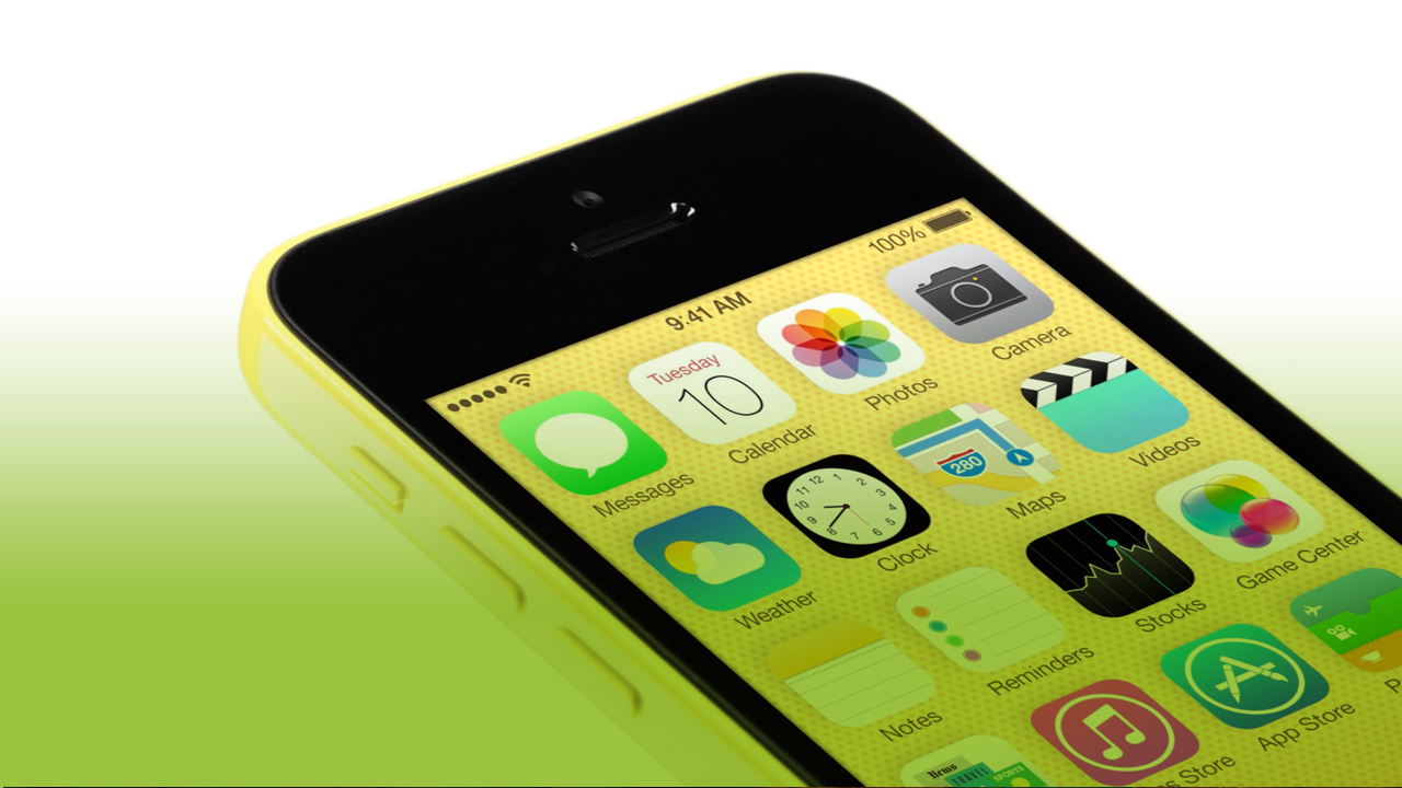 iphone 5c yellow png