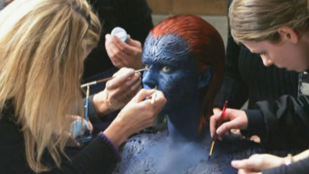 preview for 'X-Men First Class' Jennifer Lawrence gets nude to play Mystique - video