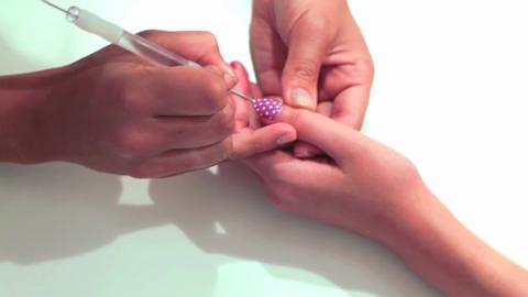 preview for Cosmo nail tutorial, polka-dot nails