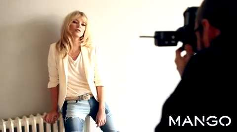 preview for Kate Moss in the 'making of' Mango SS12 film