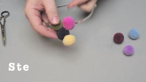 preview for How to make a pom pom headband