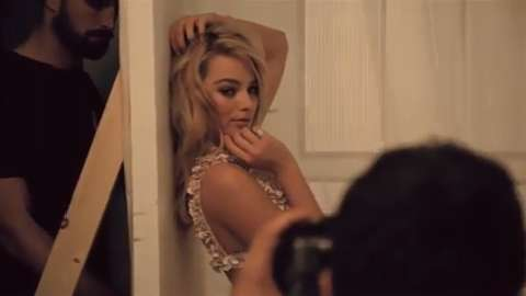 preview for Behind the scenes: April cover shoot with Margot Robbie