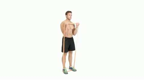 preview for resistance band two arm curl
