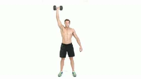 preview for one arm dumbbell shoulder press