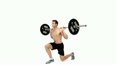 lunges with barbell