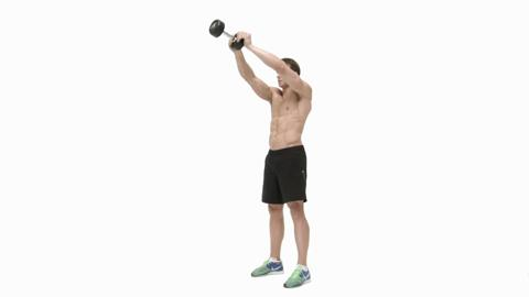 preview for single dumbbell front raise (end grip)