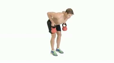 preview for two arm kettlebell row