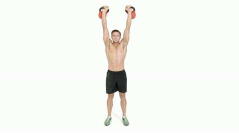 preview for two arm kettlebell push press